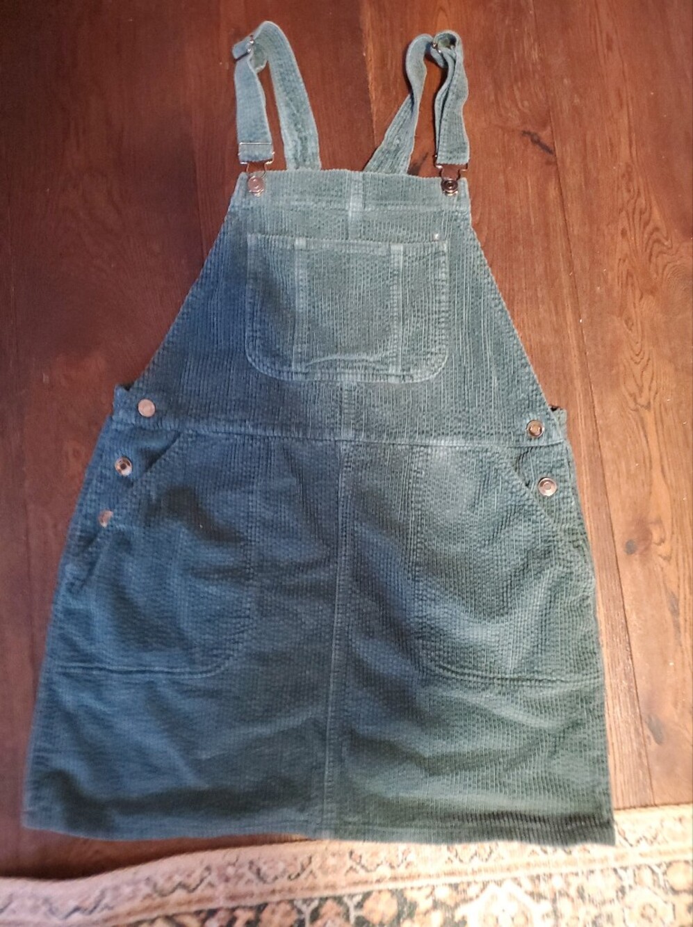 wild fable Teal Corduroy Skirt Overalls